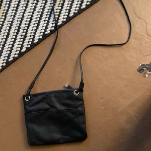 Margot Black Leather Crossbody